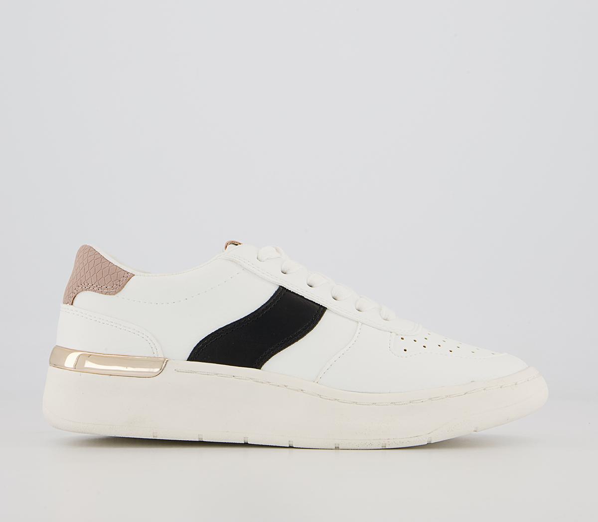Office Fragment Side Details Lace Up Trainers Office Fragment Side Details Lace Up Trainers White Black Mix