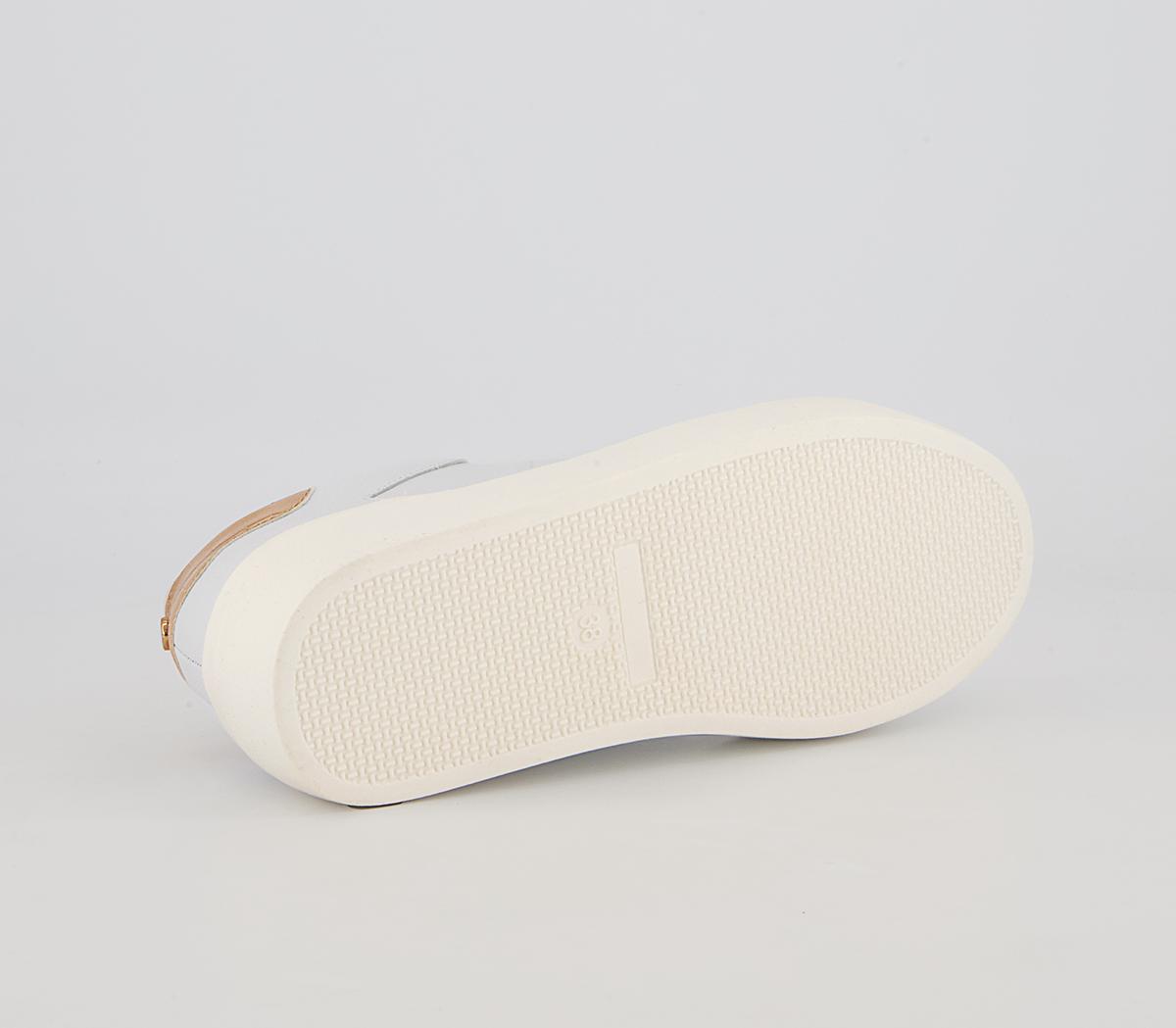 Office Fairfield Lace Up Cup Sole Platform Trainers Office Fairfield Lace Up Cup Sole Platform Trainers White Nude Mix