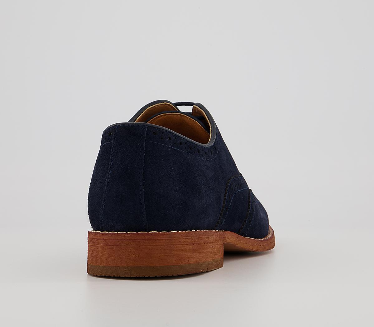 Office Meanest Oxford Brogues Office Meanest Oxford Brogues Navy Suede