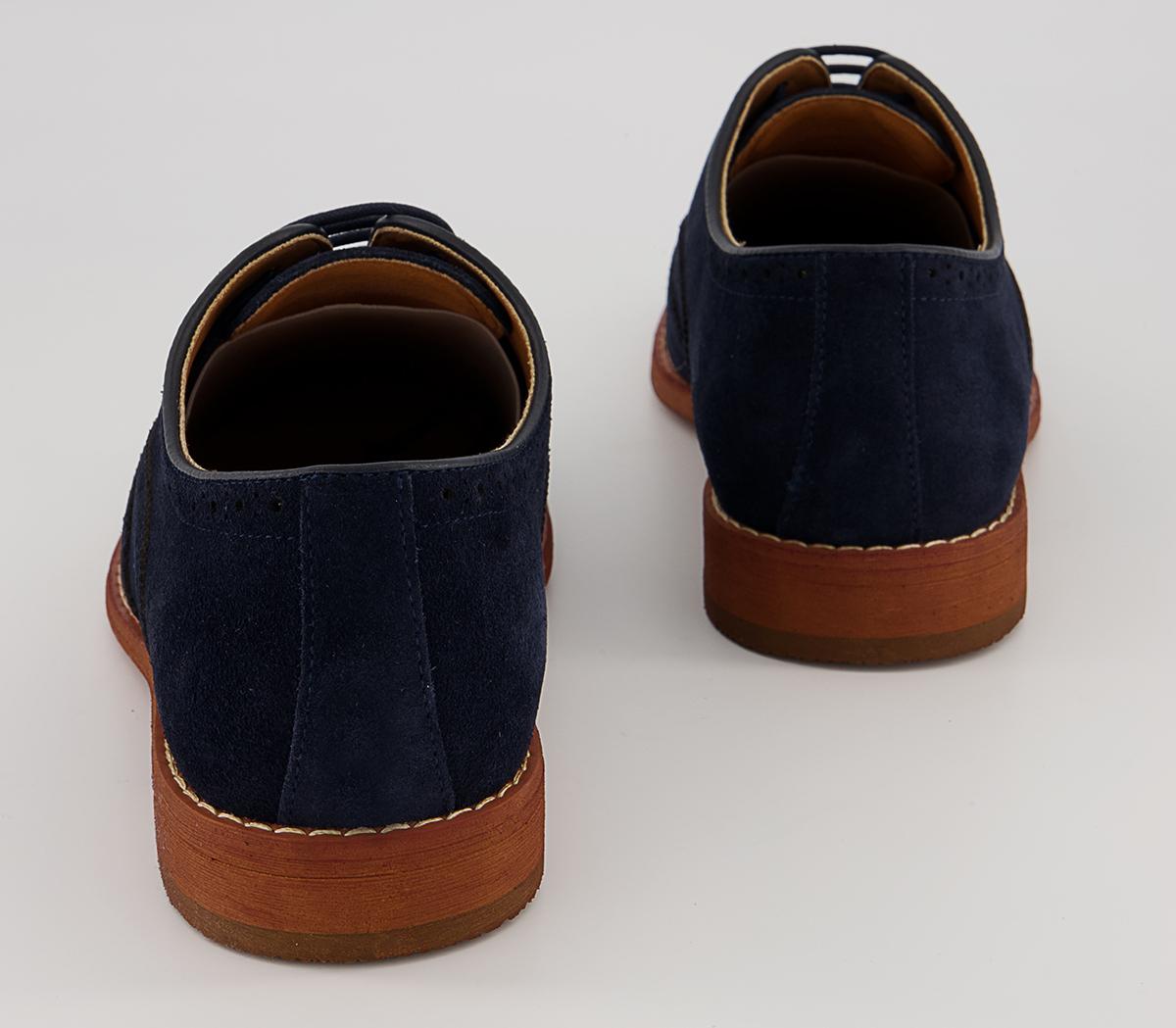 Office Meanest Oxford Brogues Office Meanest Oxford Brogues Navy Suede
