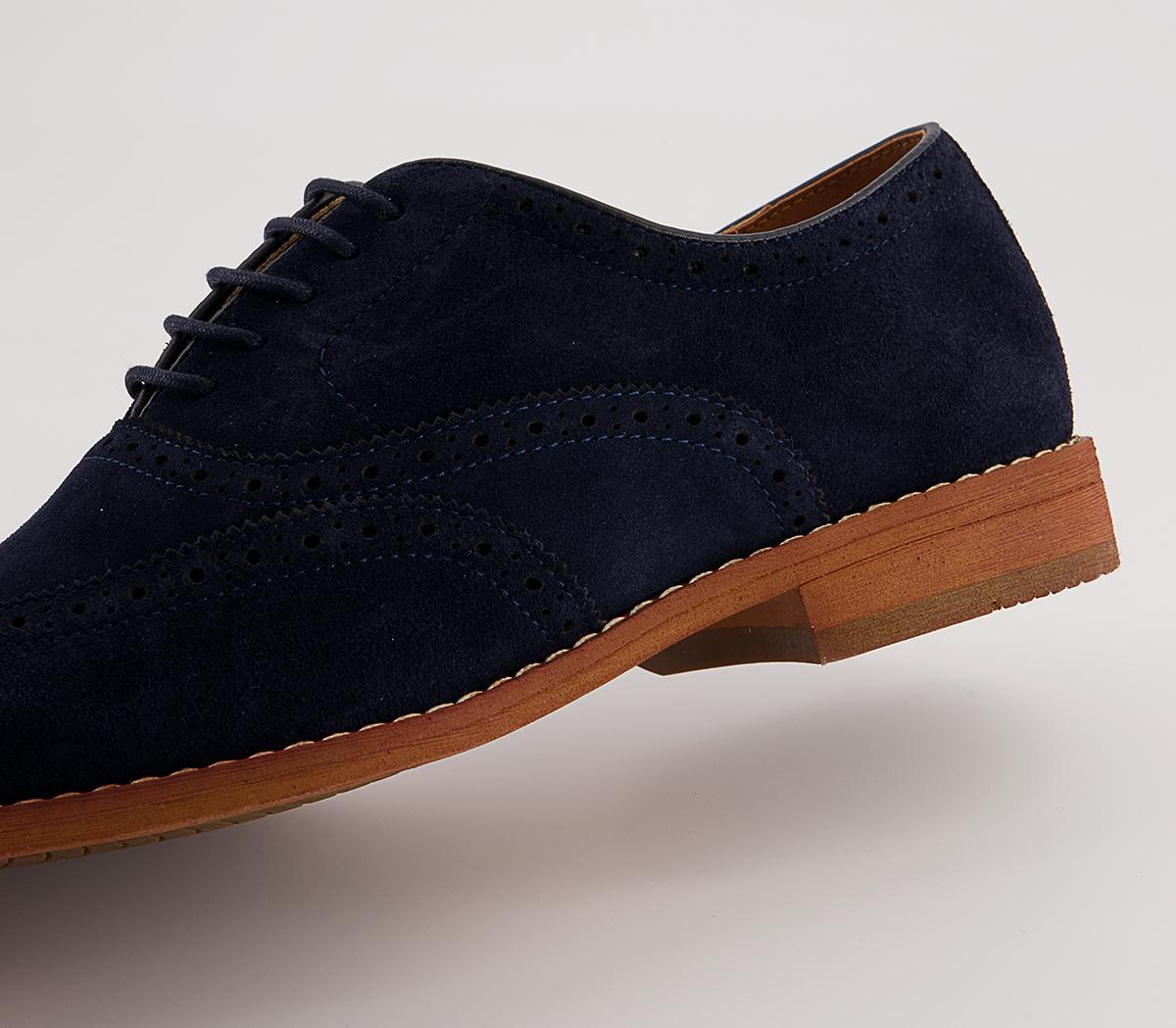 Office Meanest Oxford Brogues Office Meanest Oxford Brogues Navy Suede