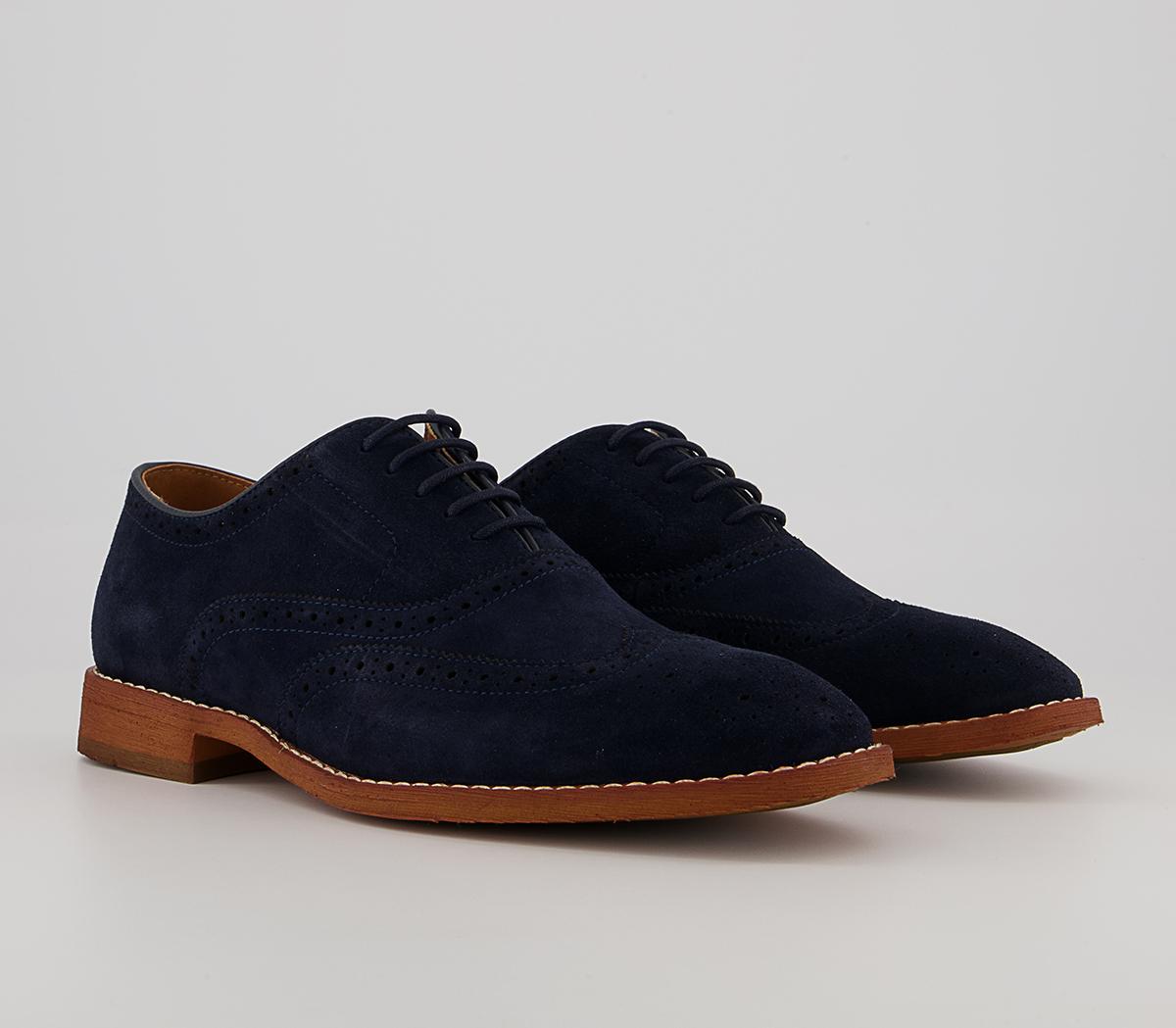 Office Meanest Oxford Brogues Office Meanest Oxford Brogues Navy Suede