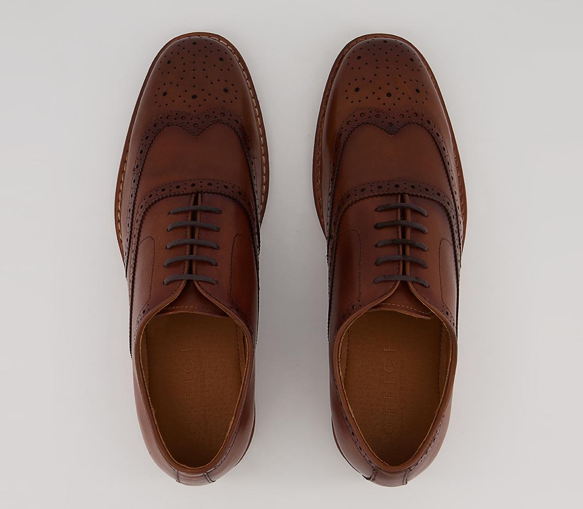 Office Meanest Oxford Brogues Office Meanest Oxford Brogues Tan Leather