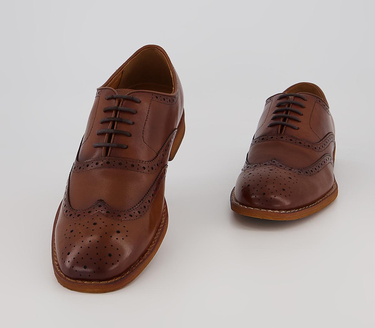 Office Meanest Oxford Brogues Office Meanest Oxford Brogues Tan Leather