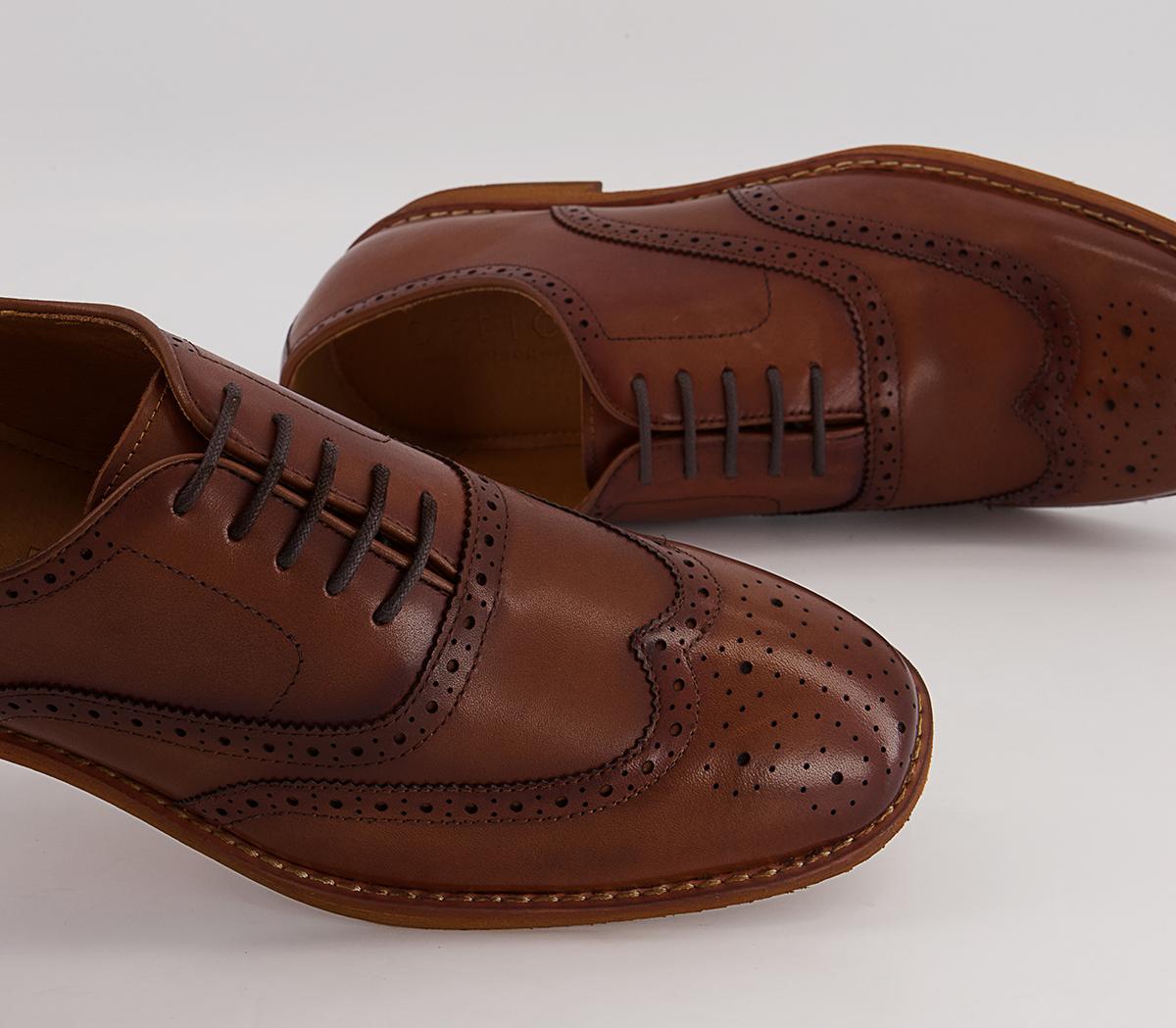 Office Meanest Oxford Brogues Office Meanest Oxford Brogues Tan Leather