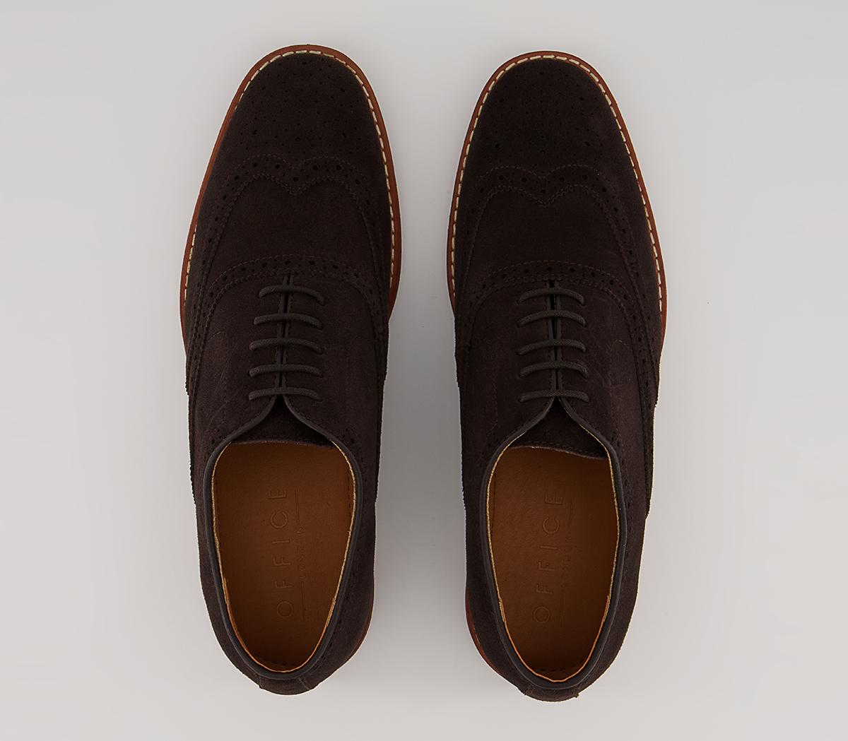 Office Meanest Oxford Brogues Office Meanest Oxford Brogues Brown Suede