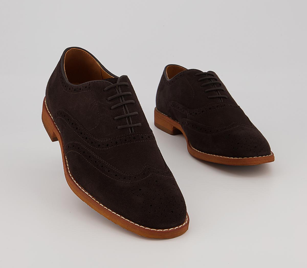 Office Meanest Oxford Brogues Office Meanest Oxford Brogues Brown Suede