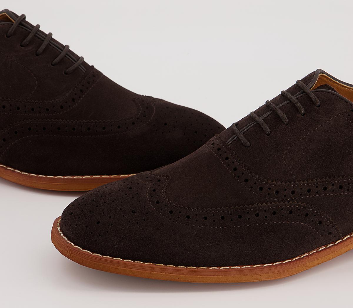 Office Meanest Oxford Brogues Office Meanest Oxford Brogues Brown Suede