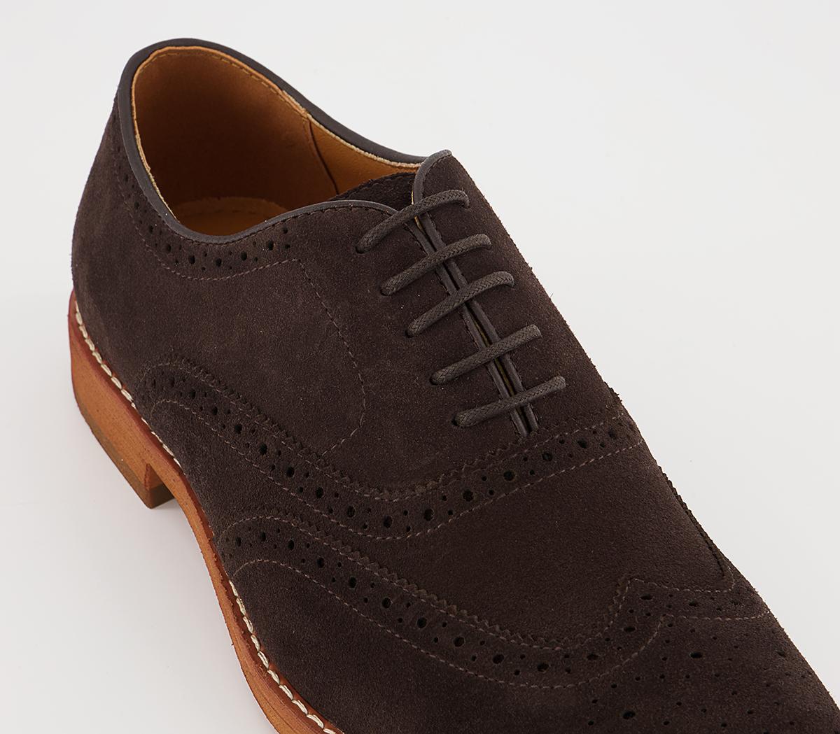 Office Meanest Oxford Brogues Office Meanest Oxford Brogues Brown Suede