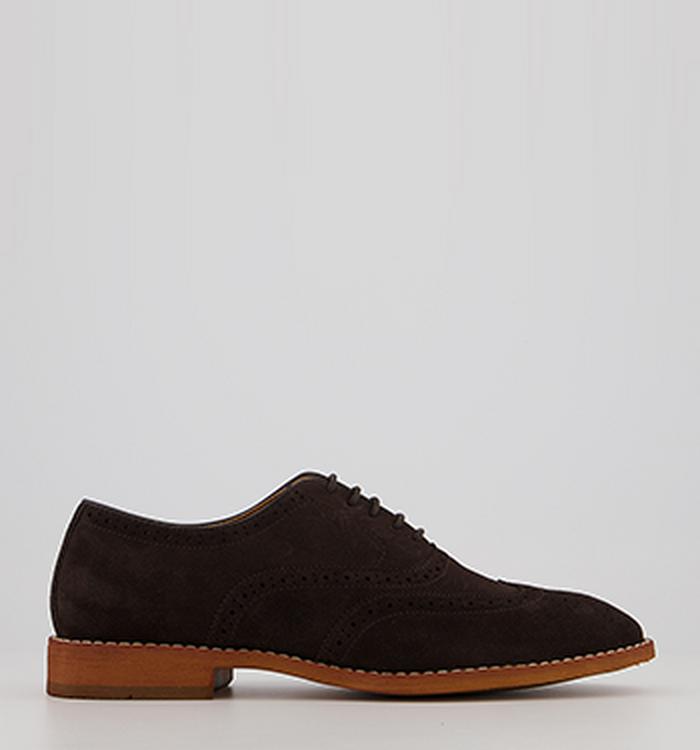 Office Meanest Oxford Brogues Brown Suede