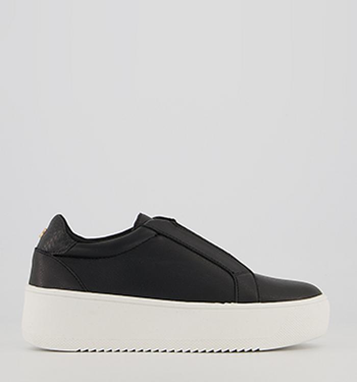 Office Fast Mover Flatform Slip On Trainers Black Mix