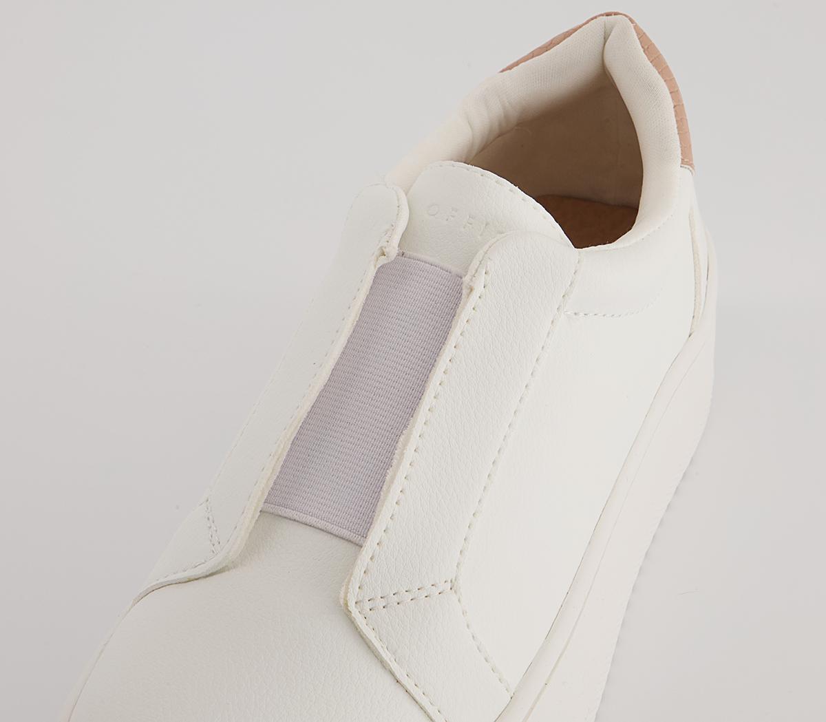 OFFICEFast Mover Flatform Slip On TrainersWhite Blush Mix