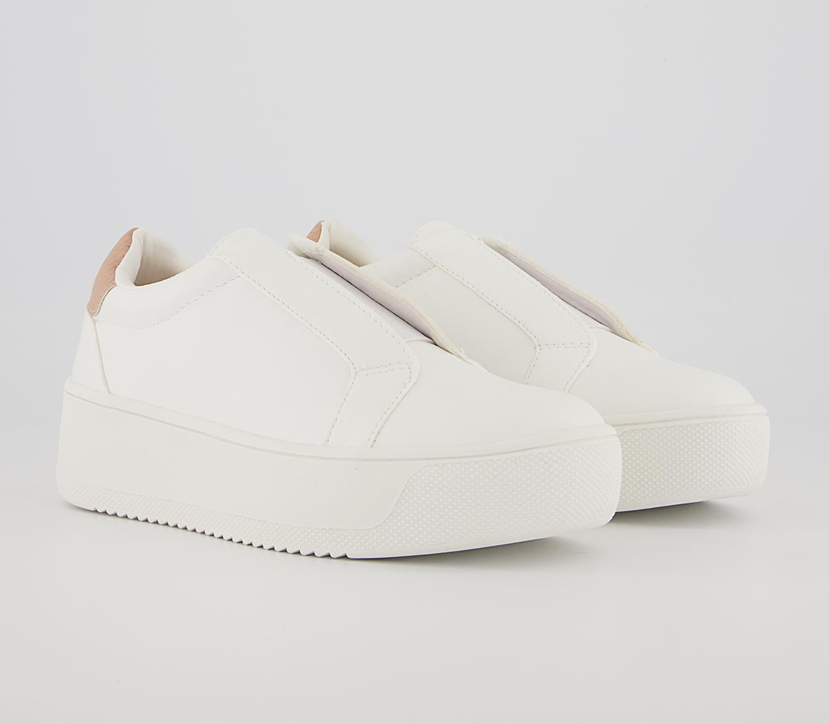 OFFICEFast Mover Flatform Slip On TrainersWhite Blush Mix