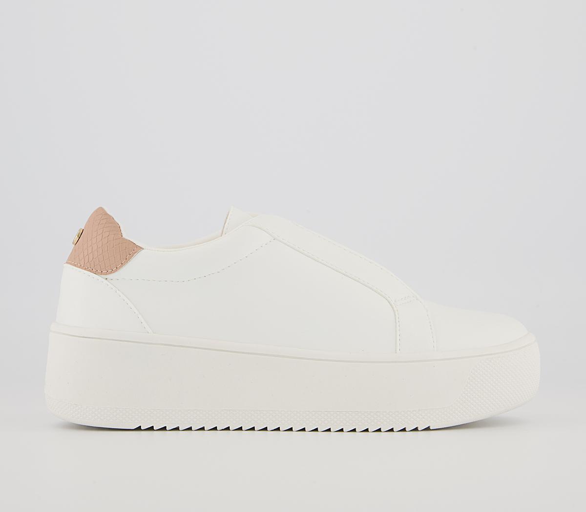 OFFICEFast Mover Flatform Slip On TrainersWhite Blush Mix