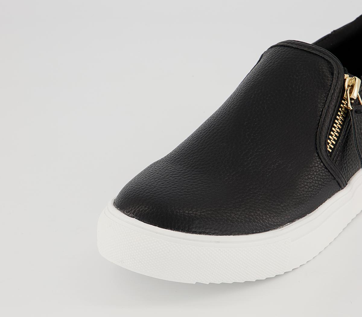 Office Fencing Side Zip Slip On Trainers Office Fencing Side Zip Slip On Trainers Black Mix