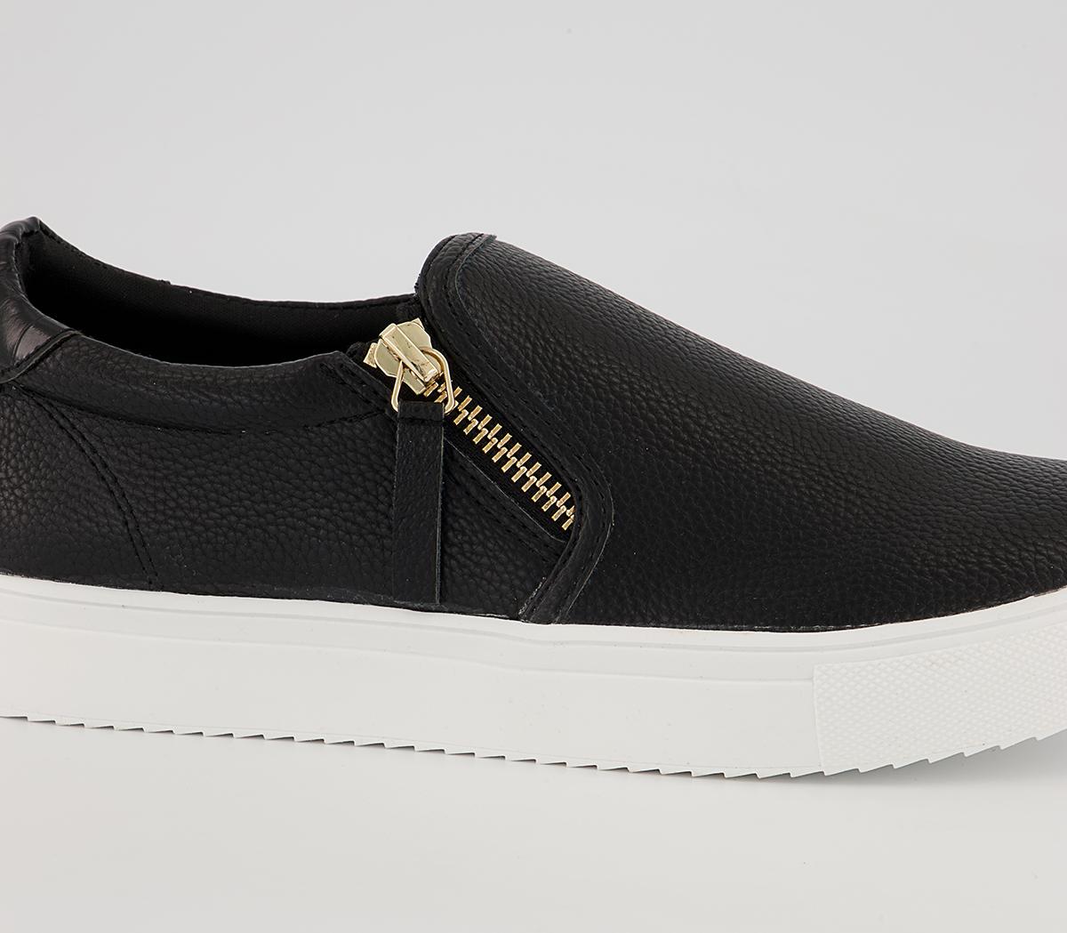 Office Fencing Side Zip Slip On Trainers Office Fencing Side Zip Slip On Trainers Black Mix
