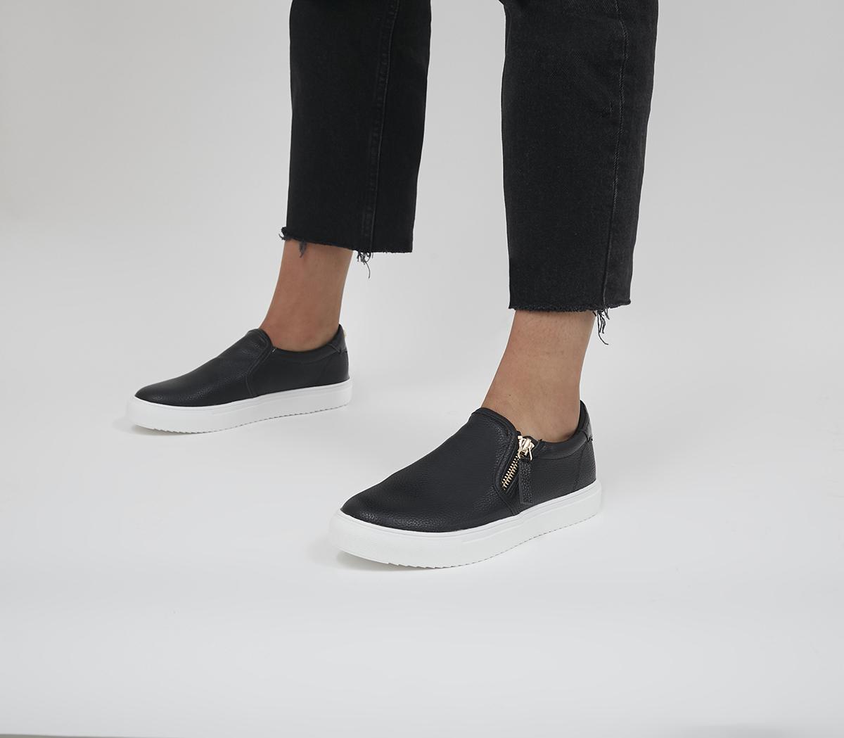 Black slip store on pumps womens