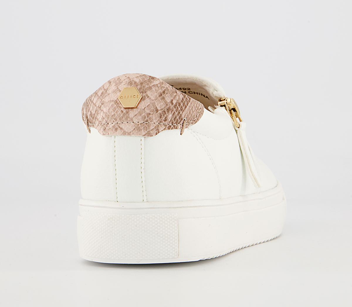 Office Fencing Side Zip Slip On Trainers Office Fencing Side Zip Slip On Trainers White Mix
