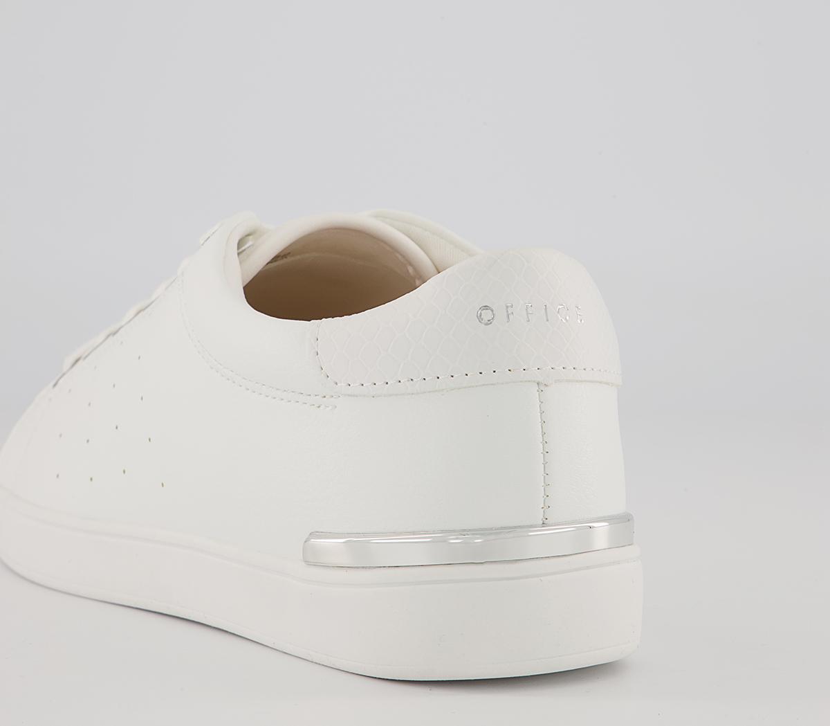 Office Framing Lace Up Trainers Office Framing Lace Up Trainers White