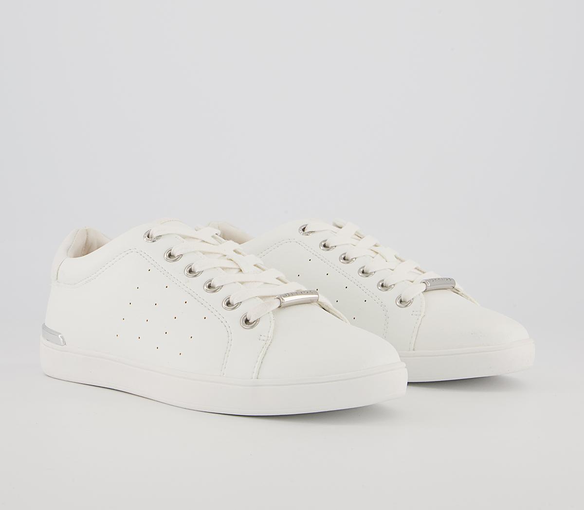 Office Framing Lace Up Trainers Office Framing Lace Up Trainers White