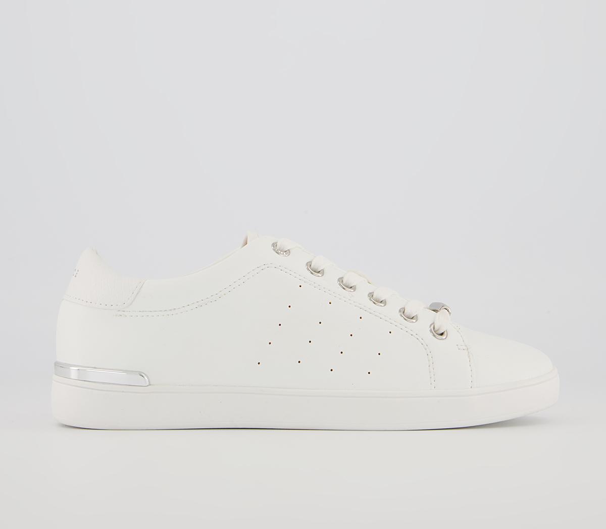 Office Framing Lace Up Trainers Office Framing Lace Up Trainers White