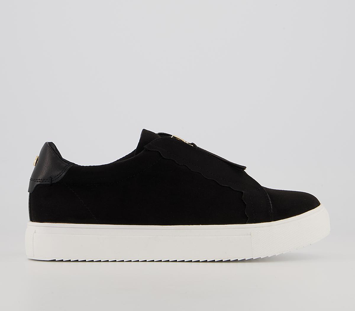 Office Fronted Zip Slip On Trainers Office Fronted Zip Slip On Trainers Black Mix