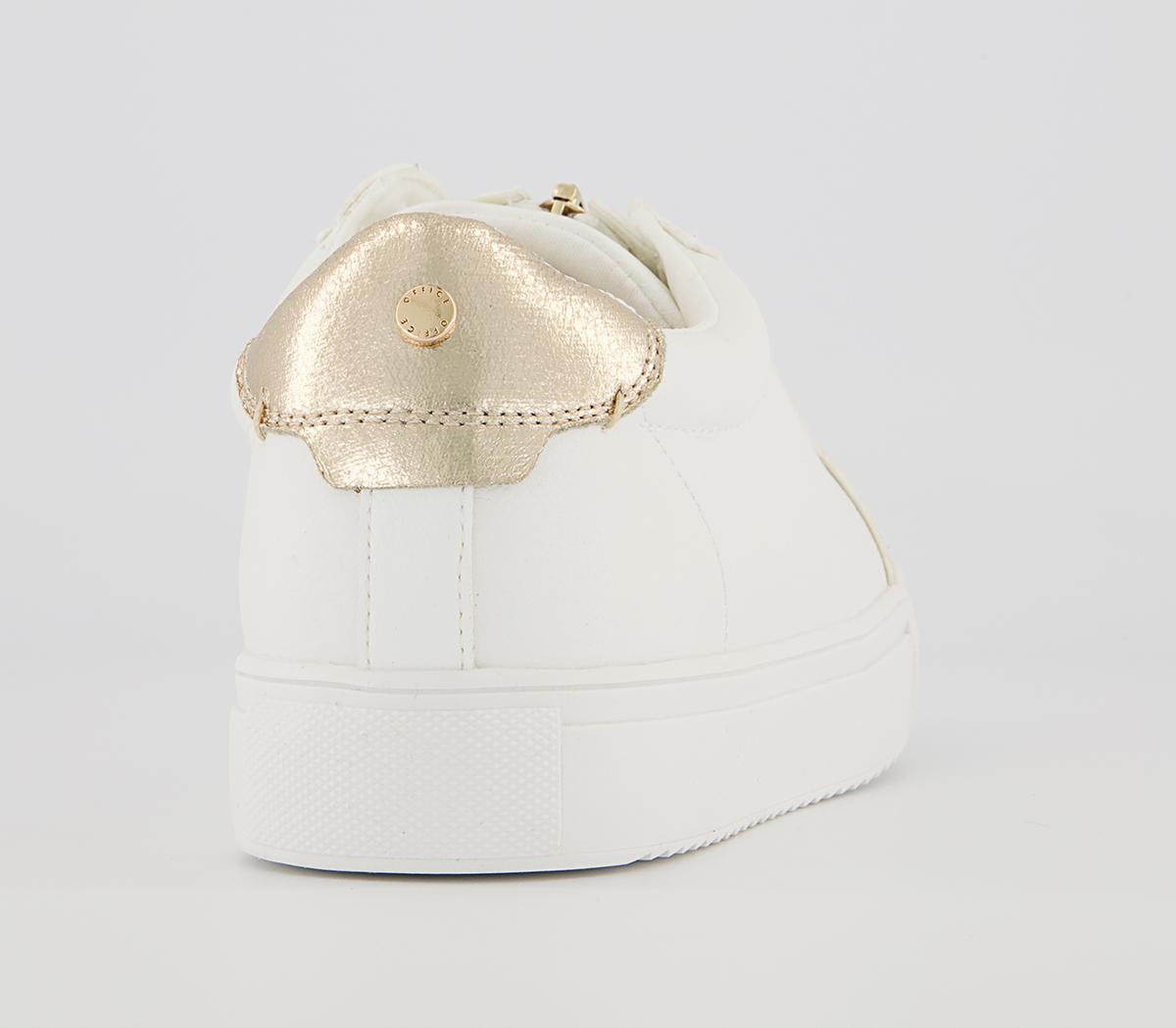 Office Fronted Zip Slip On Trainers Office Fronted Zip Slip On Trainers White Metallic Mix
