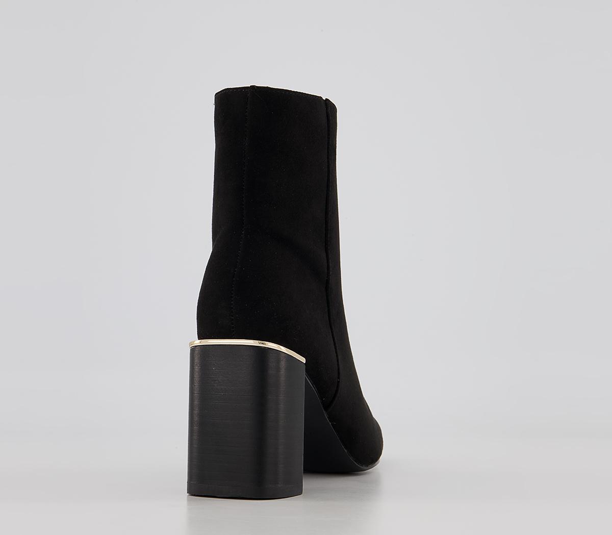 Office Amara Heel Clip Zip-Up Heeled Ankle Boots Office Amara Heel Clip Zip-Up Heeled Ankle Boots Black