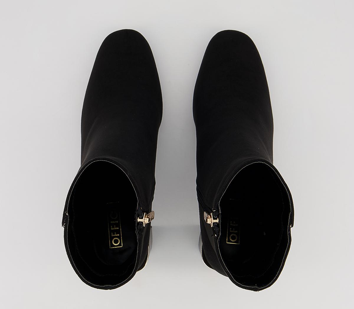 Office Amara Heel Clip Zip-Up Heeled Ankle Boots Office Amara Heel Clip Zip-Up Heeled Ankle Boots Black
