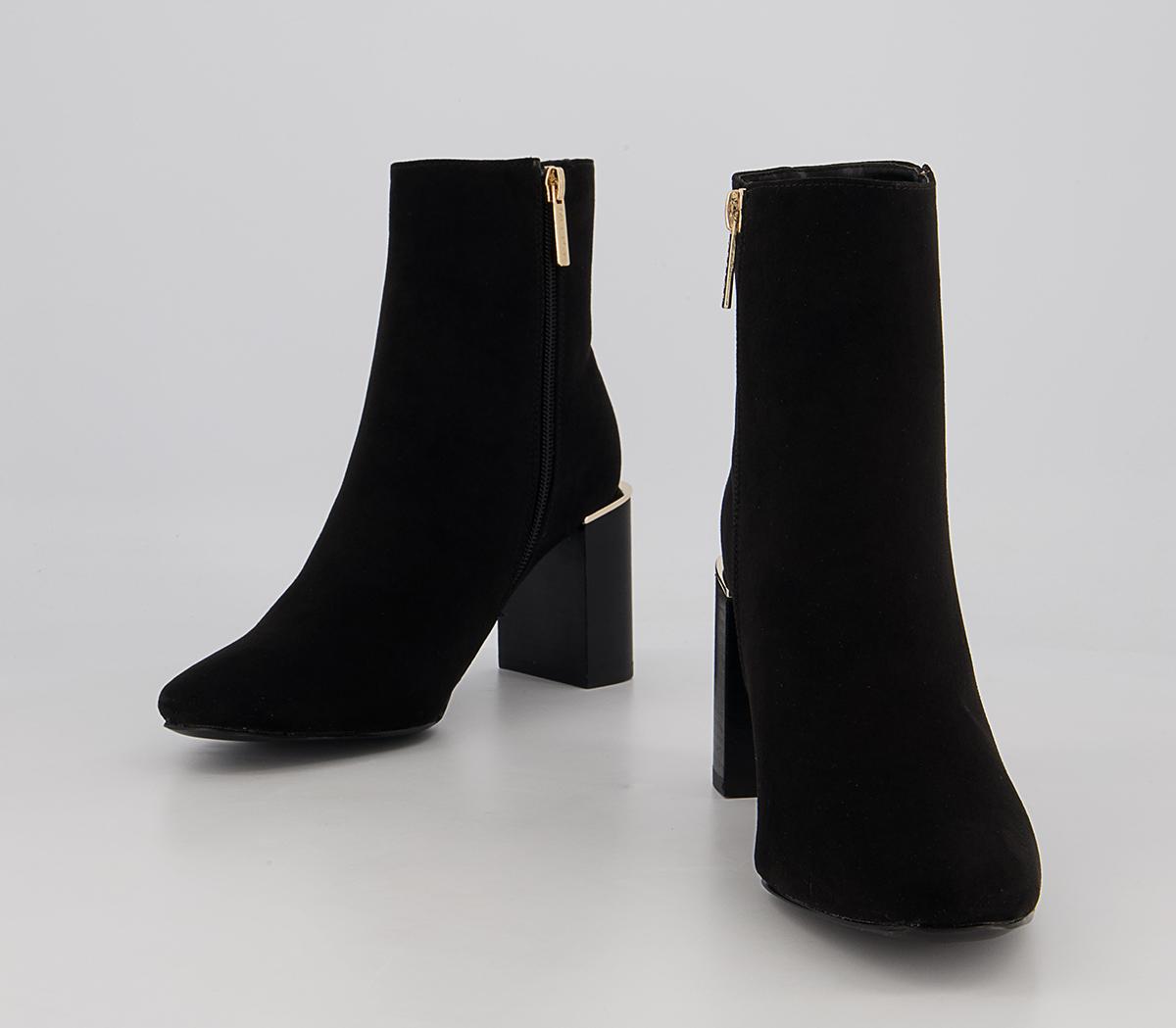 Office Amara Heel Clip Zip-Up Heeled Ankle Boots Office Amara Heel Clip Zip-Up Heeled Ankle Boots Black