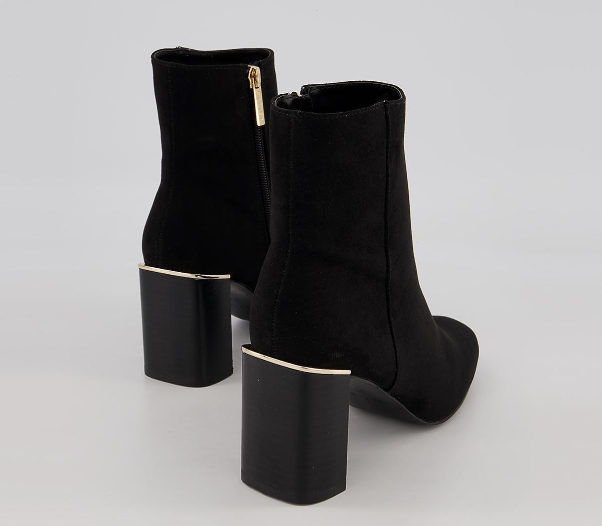 Office Amara Heel Clip Zip-Up Heeled Ankle Boots Office Amara Heel Clip Zip-Up Heeled Ankle Boots Black