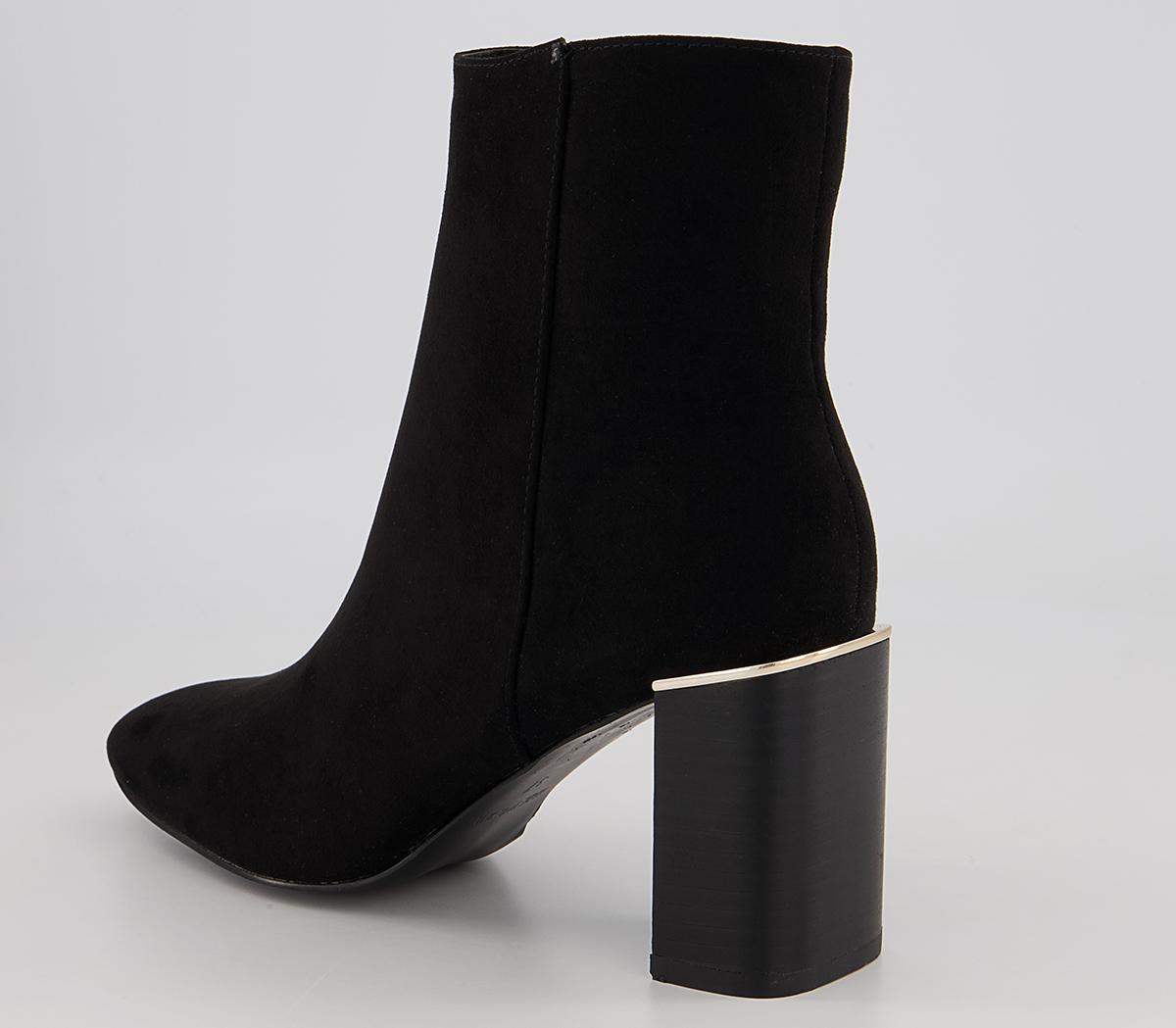 Office Amara Heel Clip Zip-Up Heeled Ankle Boots Office Amara Heel Clip Zip-Up Heeled Ankle Boots Black