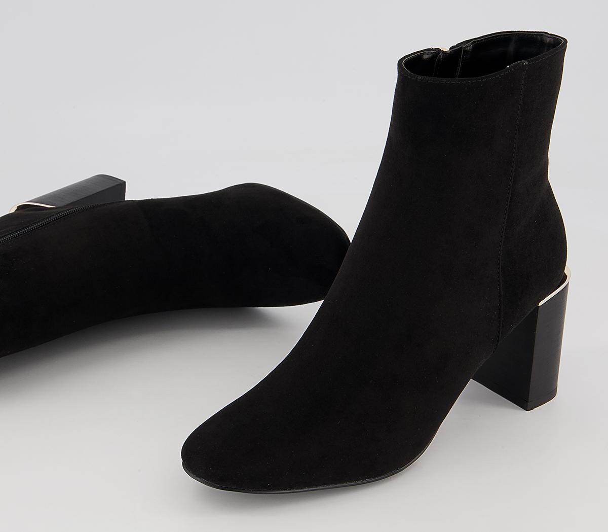 Office Amara Heel Clip Zip-Up Heeled Ankle Boots Office Amara Heel Clip Zip-Up Heeled Ankle Boots Black