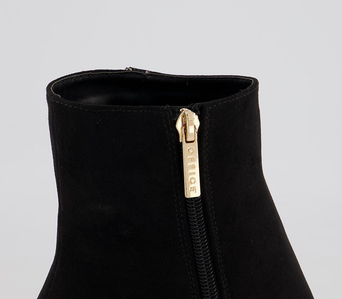 Office Amara Heel Clip Zip-Up Heeled Ankle Boots Office Amara Heel Clip Zip-Up Heeled Ankle Boots Black