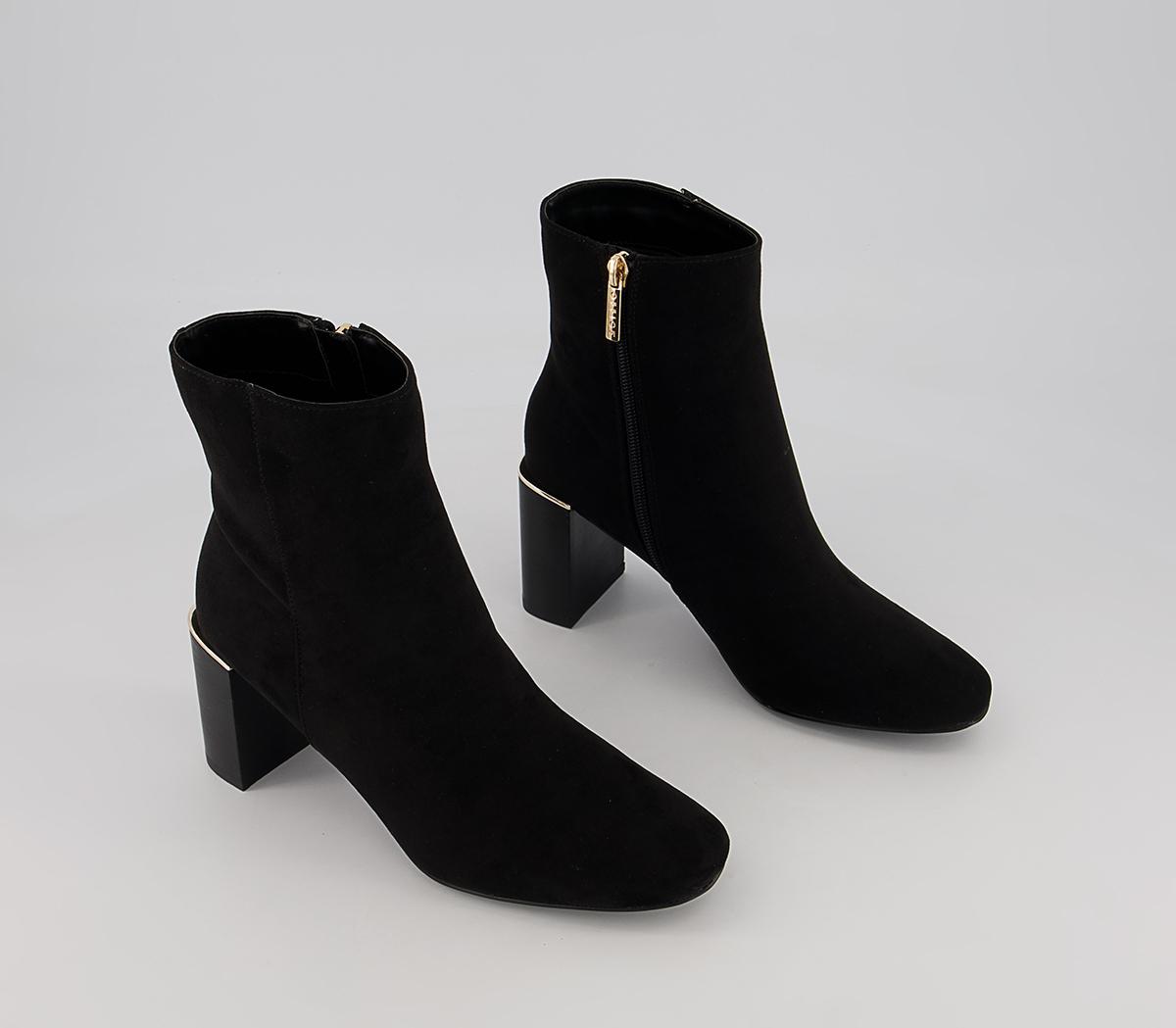 Office Amara Heel Clip Zip-Up Heeled Ankle Boots Office Amara Heel Clip Zip-Up Heeled Ankle Boots Black