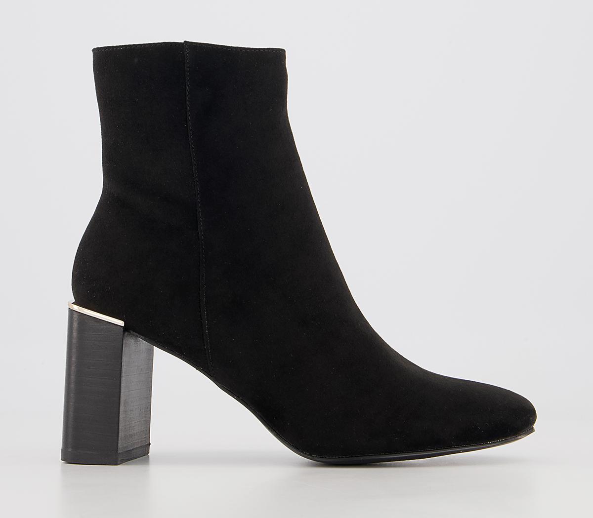 Office Amara Heel Clip Zip-Up Heeled Ankle Boots Office Amara Heel Clip Zip-Up Heeled Ankle Boots Black