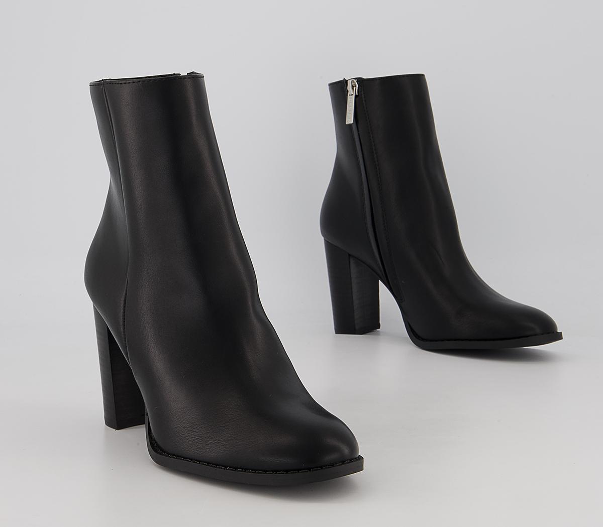 Office Annabelle Block Heel Ankle Boots Office Annabelle Block Heel Ankle Boots Black With Black Stack