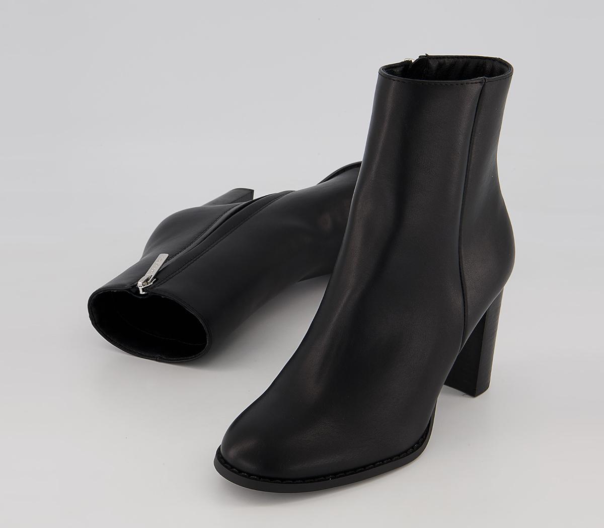 Office Annabelle Block Heel Ankle Boots Office Annabelle Block Heel Ankle Boots Black With Black Stack