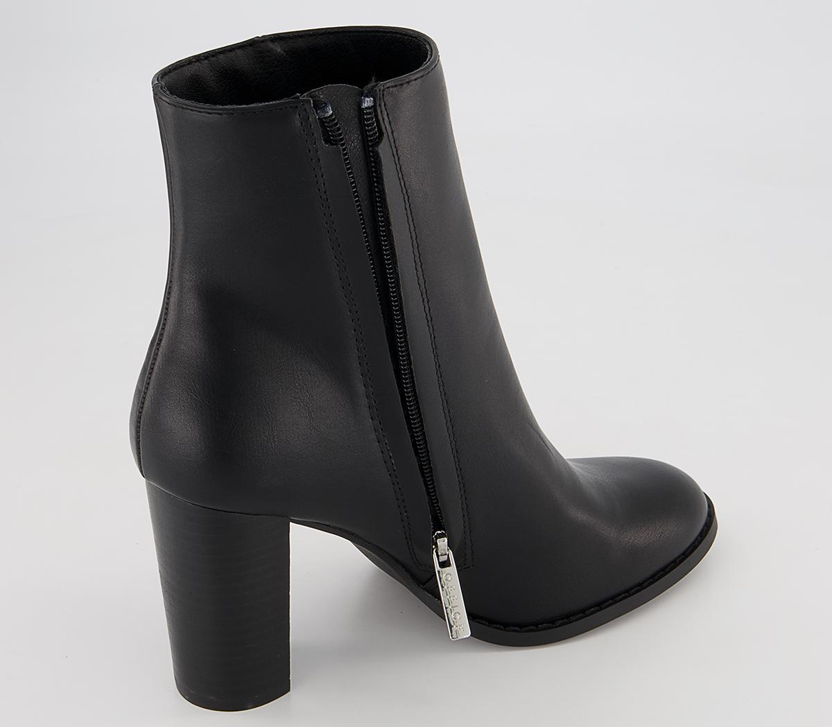 Office Annabelle Block Heel Ankle Boots Office Annabelle Block Heel Ankle Boots Black With Black Stack