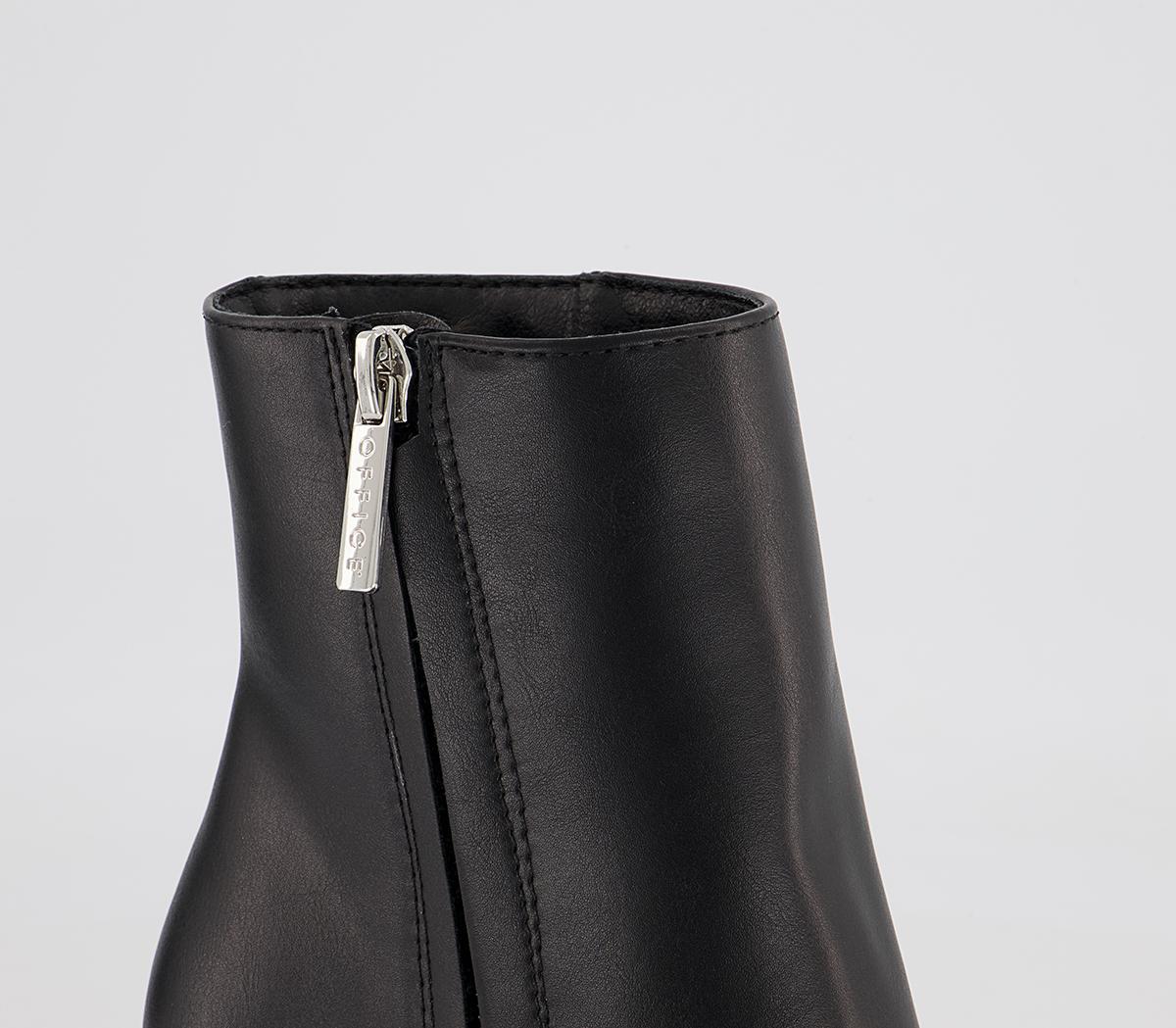 Office Annabelle Block Heel Ankle Boots Office Annabelle Block Heel Ankle Boots Black With Black Stack