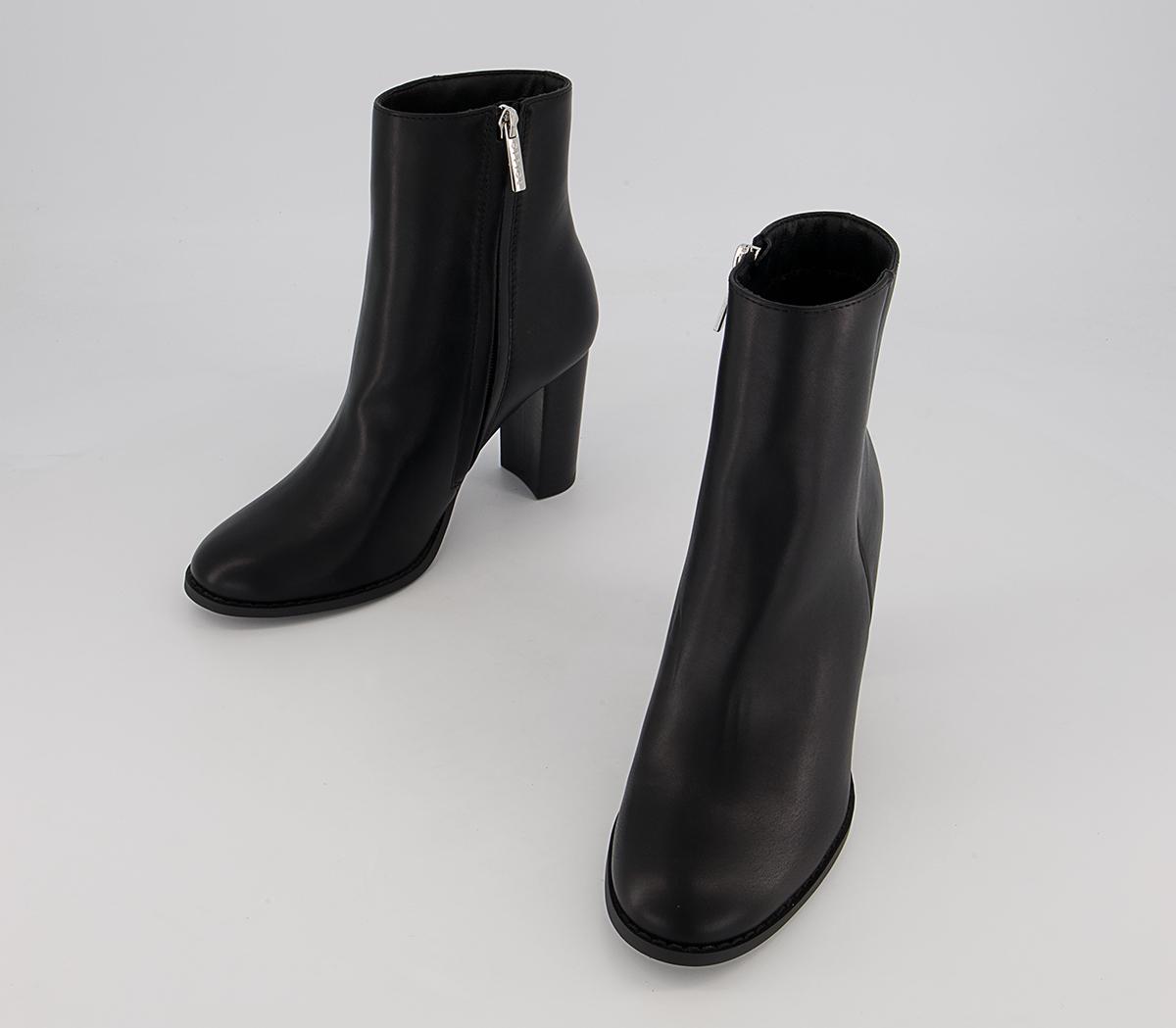 Office Annabelle Block Heel Ankle Boots Office Annabelle Block Heel Ankle Boots Black With Black Stack