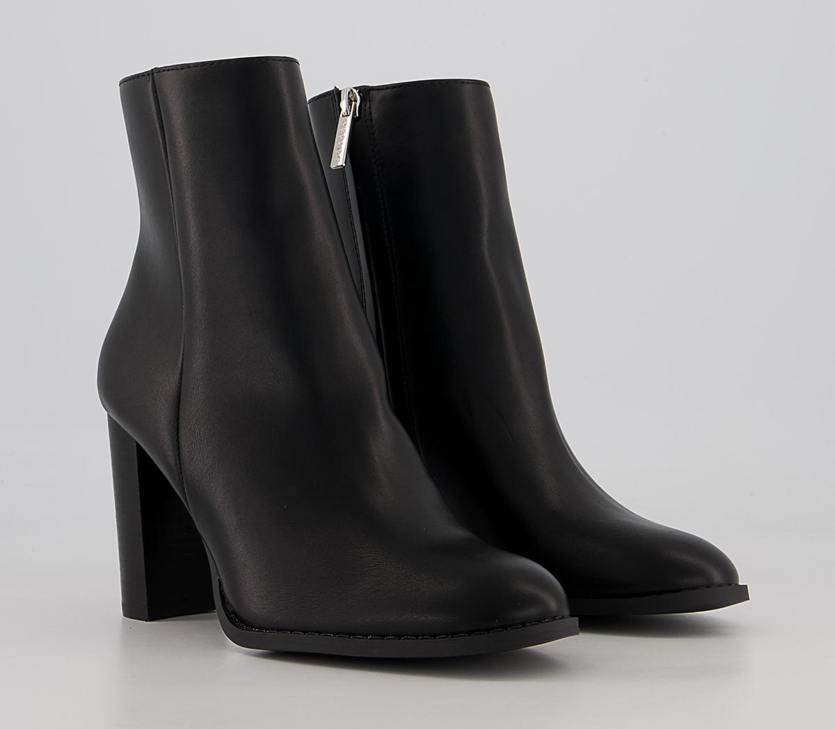 Office Annabelle Block Heel Ankle Boots Office Annabelle Block Heel Ankle Boots Black With Black Stack