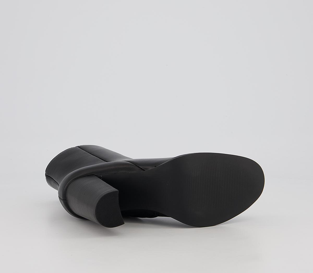 Office Annabelle Block Heel Ankle Boots Office Annabelle Block Heel Ankle Boots Black With Black Stack