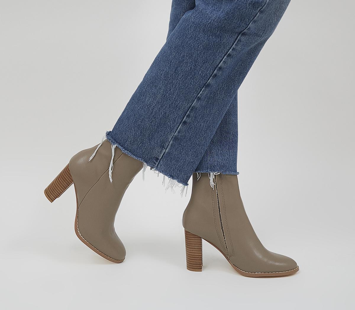 ladies taupe ankle boots