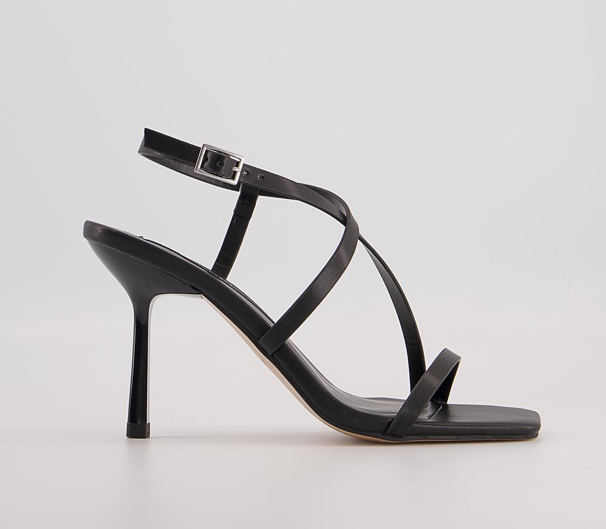 OFFICE Malorie Strippy Heeled Sandals Black - Mid Heels