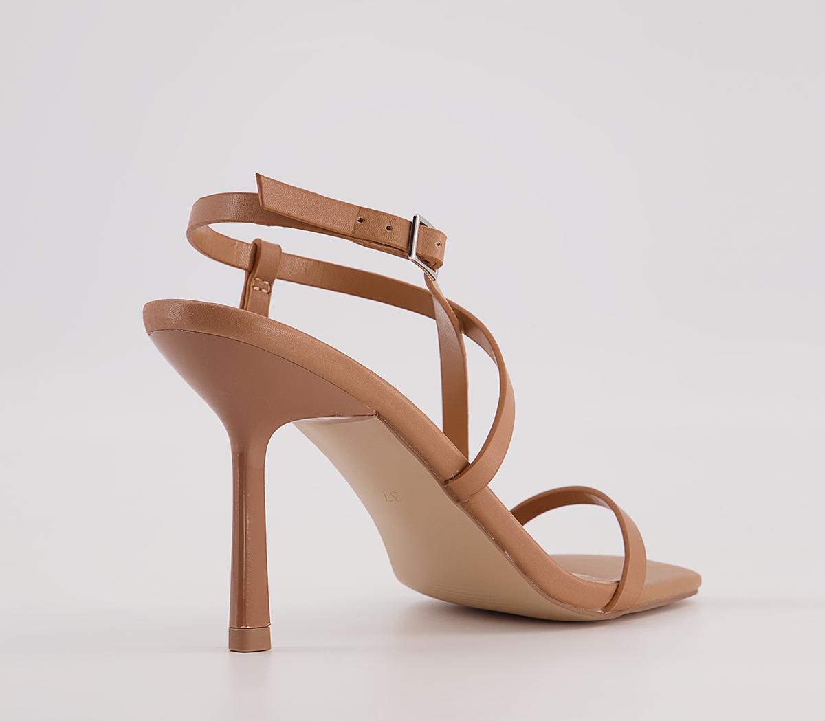 Office Malorie Strippy Heeled Sandals Office Malorie Strippy Heeled Sandals Camel