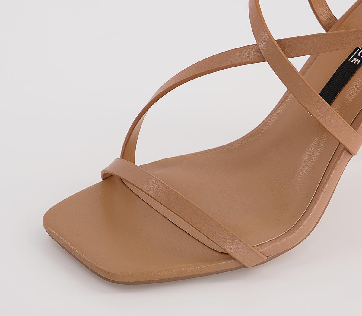 Office Malorie Strippy Heeled Sandals Office Malorie Strippy Heeled Sandals Camel