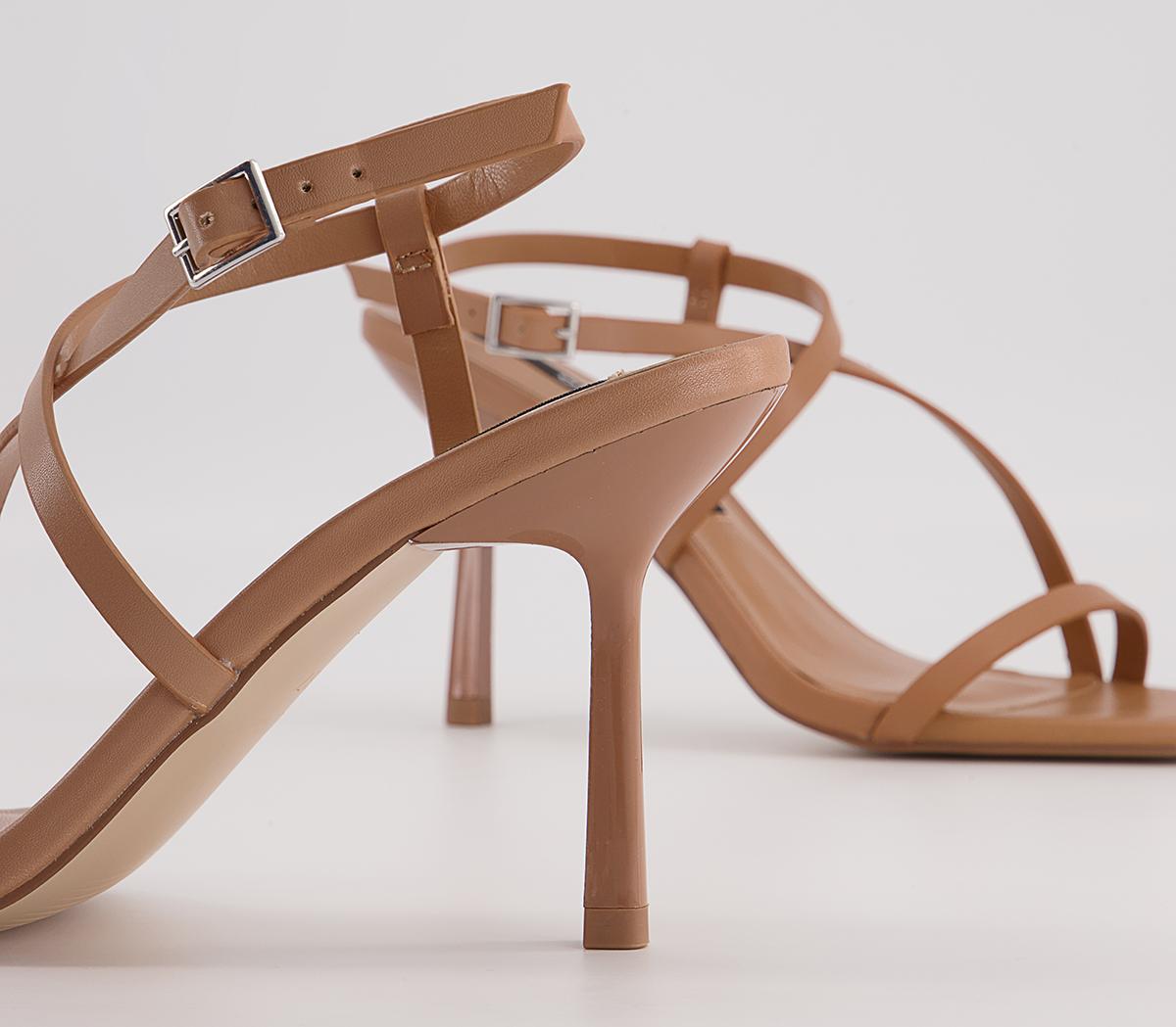 Office Malorie Strippy Heeled Sandals Office Malorie Strippy Heeled Sandals Camel