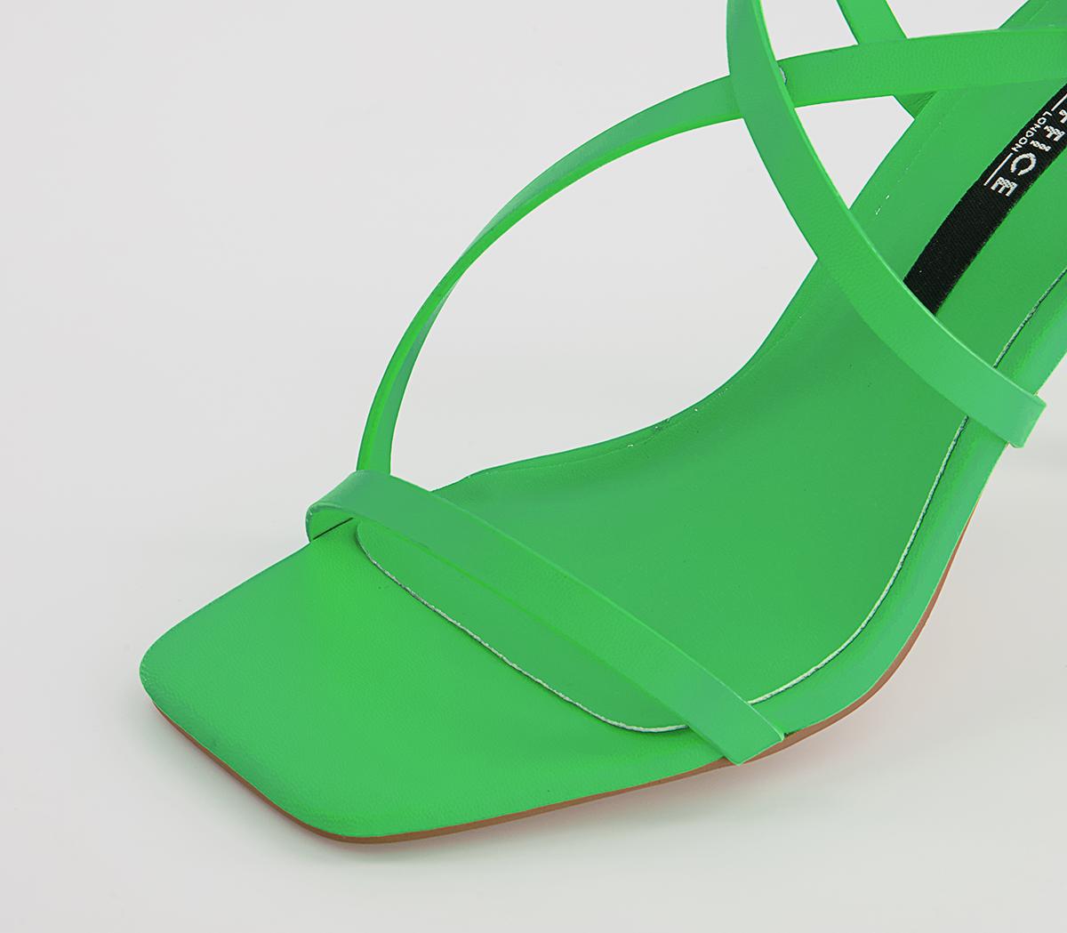 Office Malorie Strippy Toe Post Sandals Office Malorie Strippy Toe Post Sandals Green