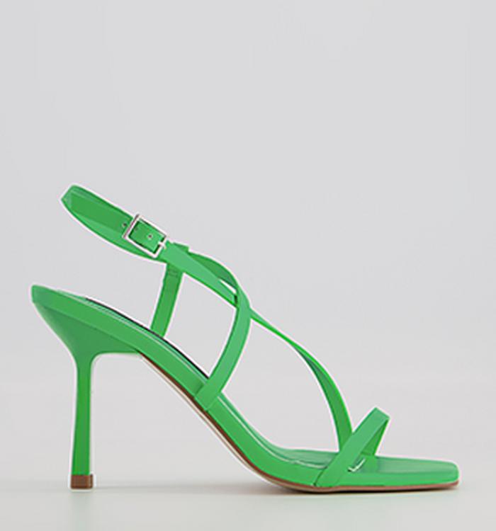 Office Malorie Strippy Heeled Sandals Green